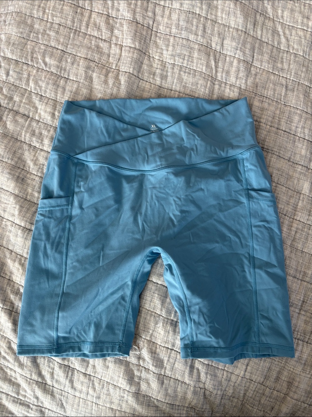 Women’s High-Waist Athletic Bike MLB Shorts - Blue